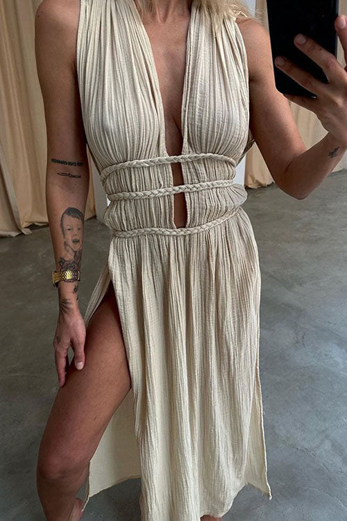 Rowangirl Boho Style Linen Maxi Skirt