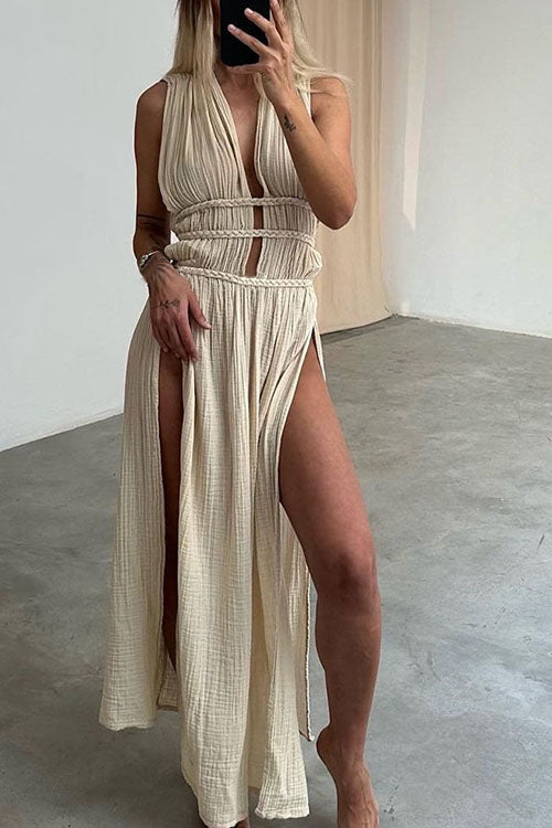 Rowangirl Boho Style Linen Maxi Skirt