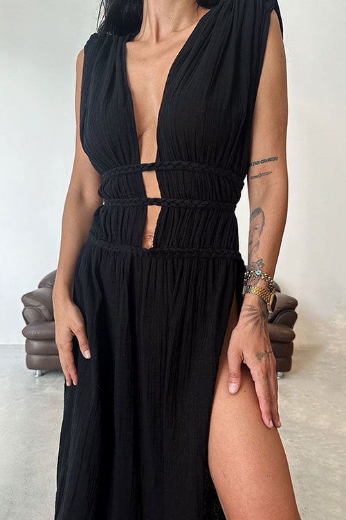 Rowangirl Boho Style Linen Maxi Skirt