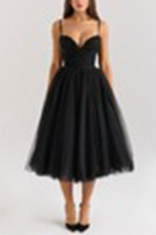 Rowangirl Halter Backless Mesh Dress