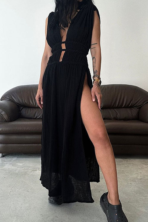 Rowangirl Boho Style Linen Maxi Skirt