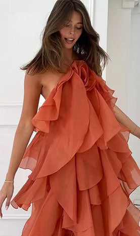 Rowangirl  Floral Ruffled Maxi Dress