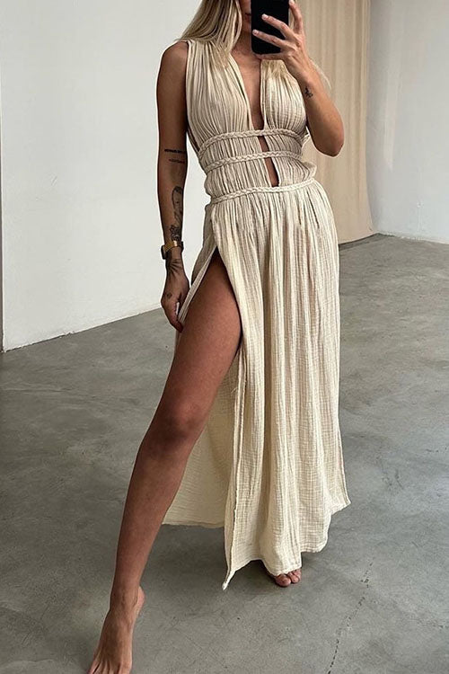 Rowangirl Boho Style Linen Maxi Skirt