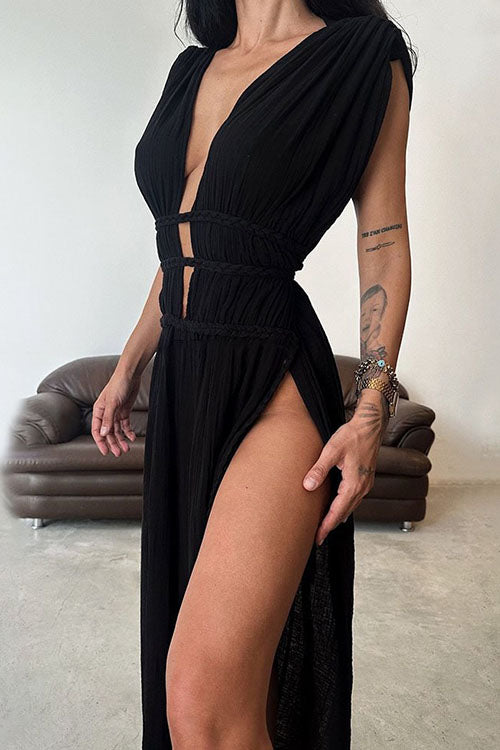 Rowangirl Boho Style Linen Maxi Skirt