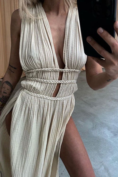 Rowangirl Boho Style Linen Maxi Skirt