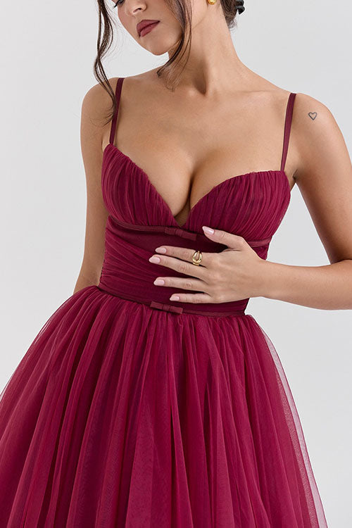 Rowangirl Halter Backless Mesh Dress