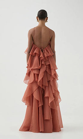 Rowangirl  Floral Ruffled Maxi Dress