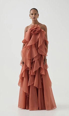 Rowangirl  Floral Ruffled Maxi Dress