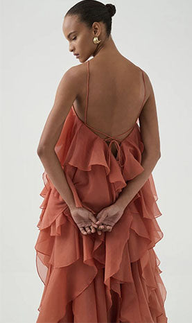 Rowangirl  Floral Ruffled Maxi Dress