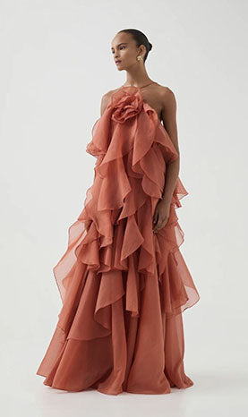 Rowangirl  Floral Ruffled Maxi Dress