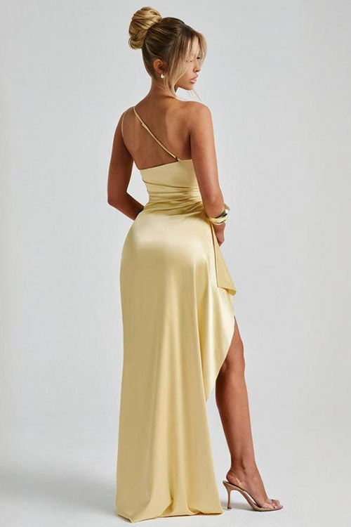 Rowangirl Off-Shoulder Slit Evening Dress