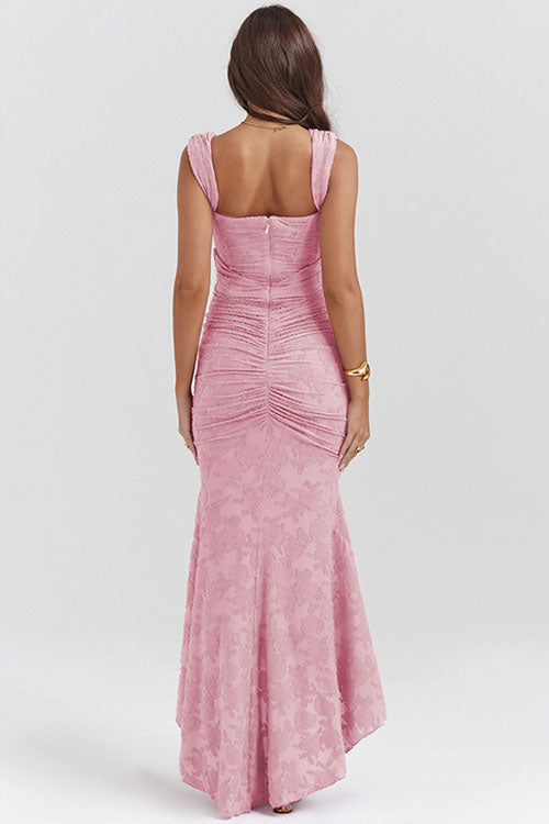 Rowangirl Square Neck Sleeveless Fishtail Sling Maxi Dress