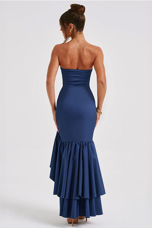 Rowangirl Fashion Tube Top Irregular Dress
