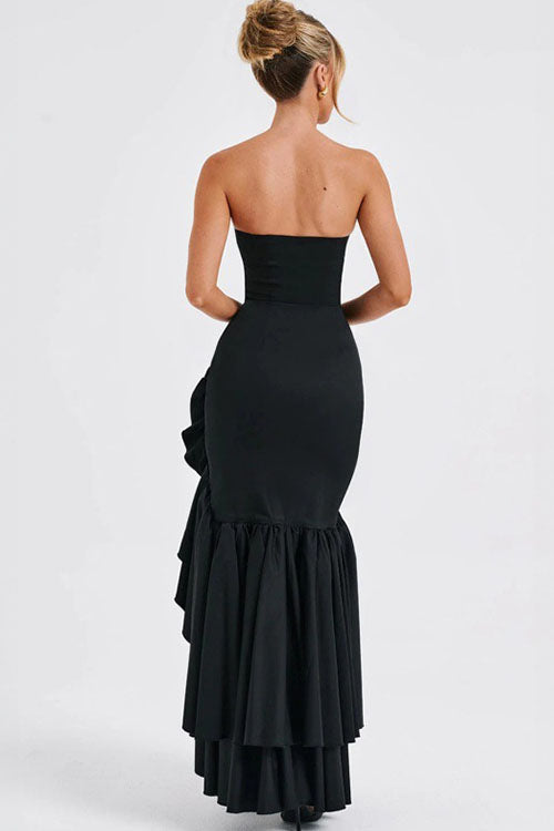 Rowangirl Fashion Tube Top Irregular Dress