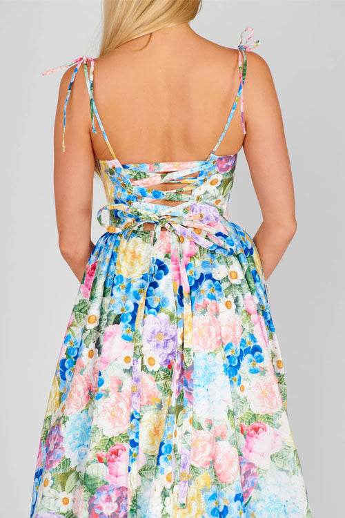 Rowangirl Strapless Floral Long Dress