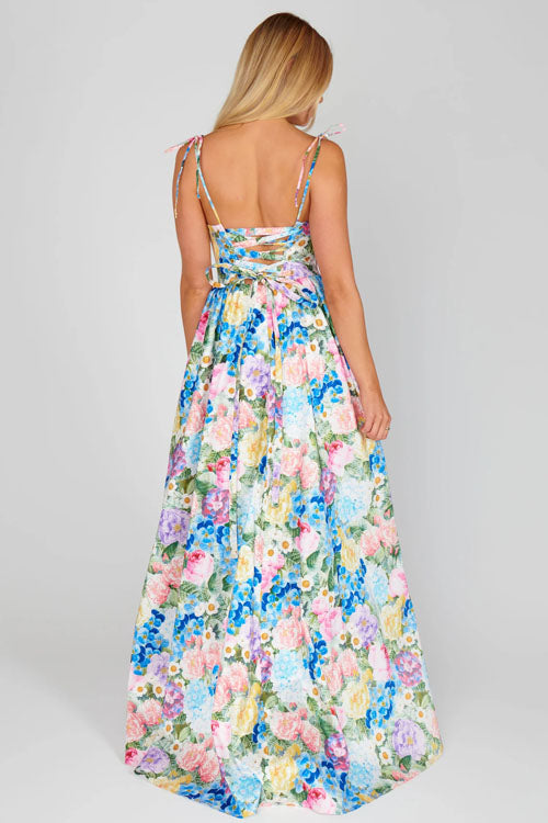 Rowangirl Strapless Floral Long Dress