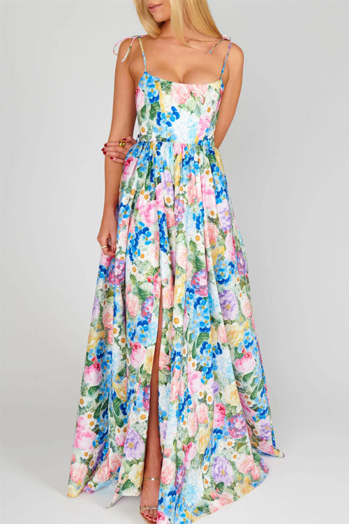 Rowangirl Strapless Floral Long Dress