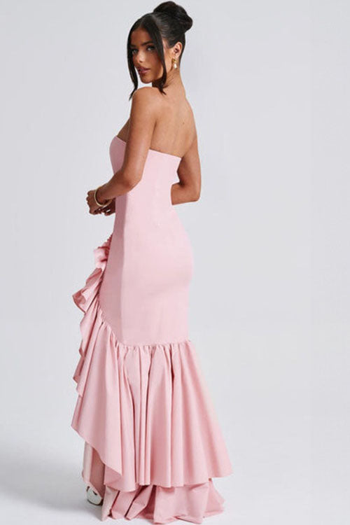 Rowangirl Fashion Tube Top Irregular Dress