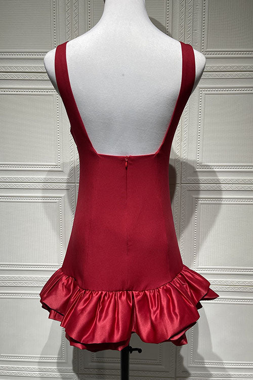 Rowangirl Ruffled Halter Sleeveless Dress