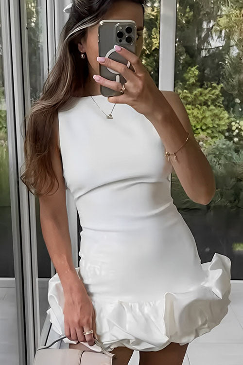 Rowangirl Ruffled Halter Sleeveless Dress
