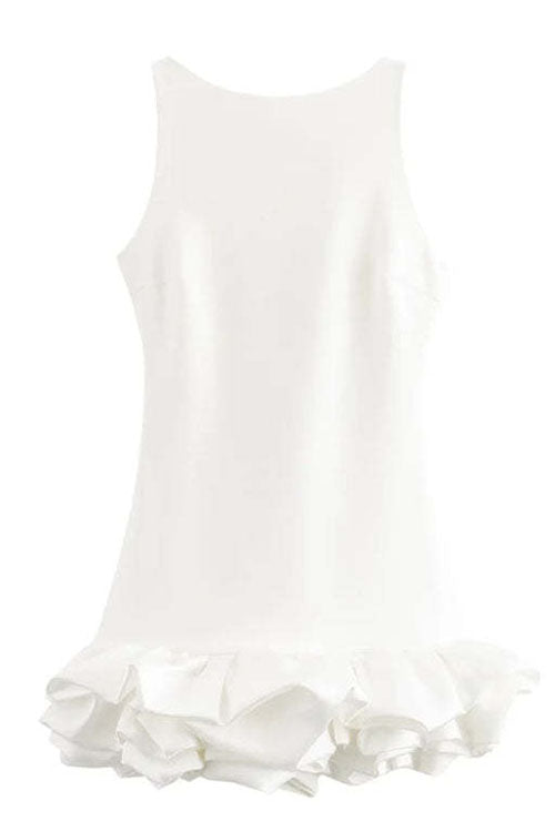 Rowangirl Ruffled Halter Sleeveless Dress