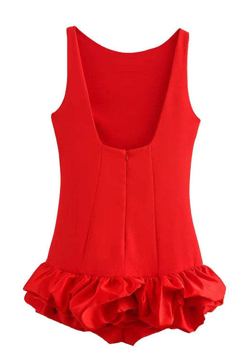 Rowangirl Ruffled Halter Sleeveless Dress