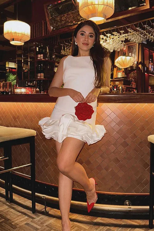 Rowangirl Ruffled Halter Sleeveless Dress