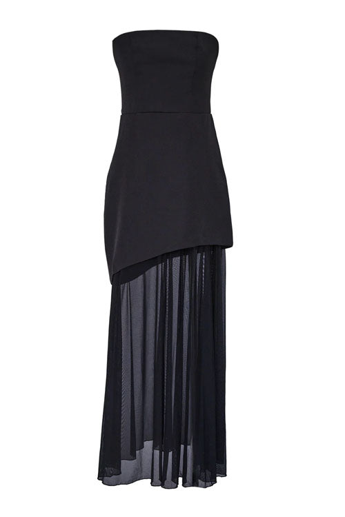 Rowangirl  Temperament Slim Fit Mesh Patchwork Dress