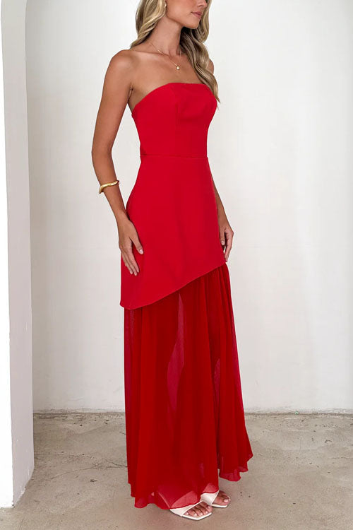 Rowangirl  Temperament Slim Fit Mesh Patchwork Dress