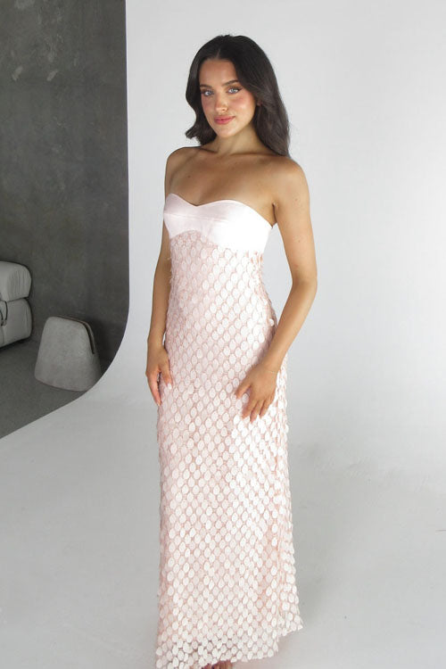 Rowangirl  Sequined Backless Long Dress