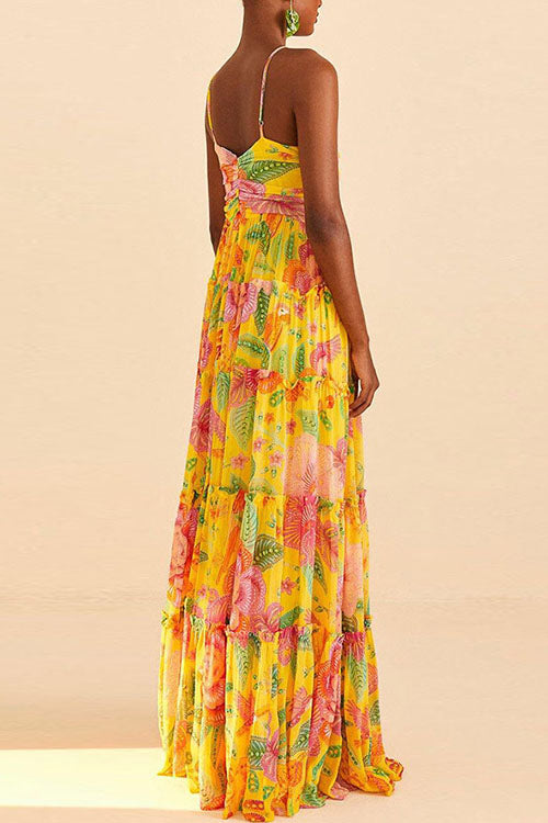 Rowangirl  Suspender Print Floral Dress