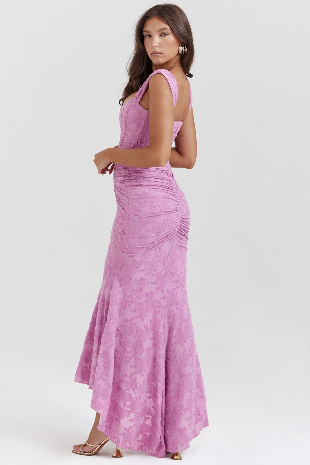 Rowangirl Square Neck Sleeveless Fishtail Sling Maxi Dress