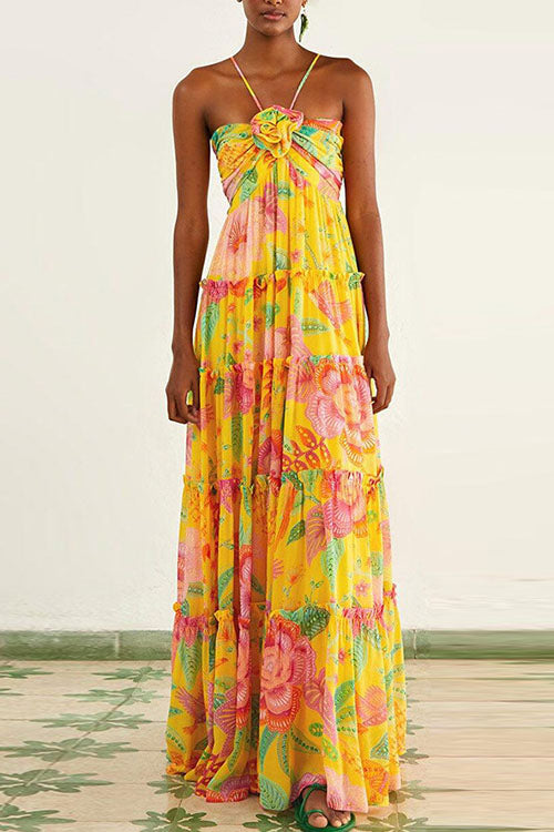Rowangirl  Suspender Print Floral Dress