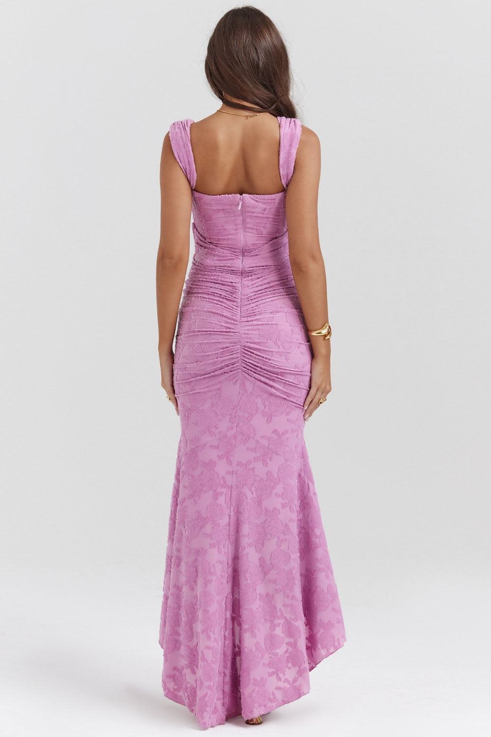 Rowangirl Square Neck Sleeveless Fishtail Sling Maxi Dress