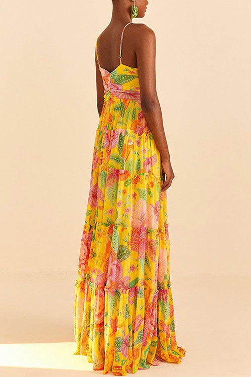 Rowangirl  Suspender Print Floral Dress