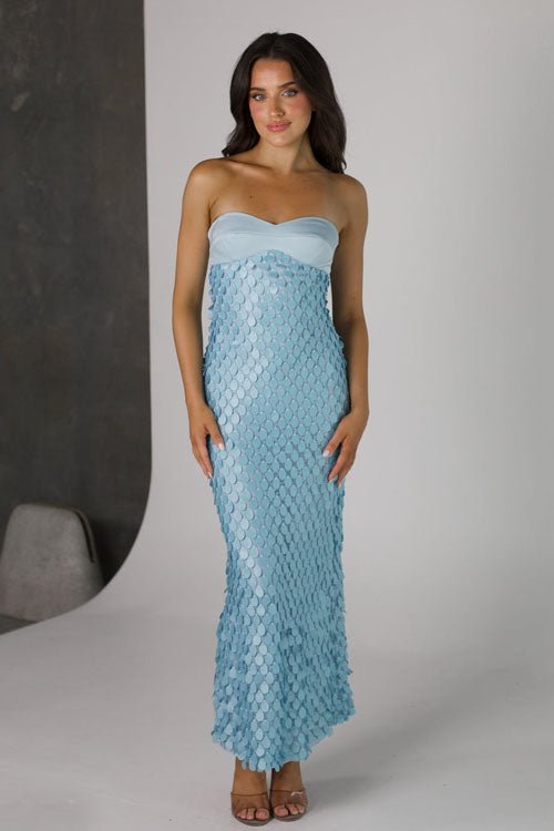 Rowangirl  Sequined Backless Long Dress