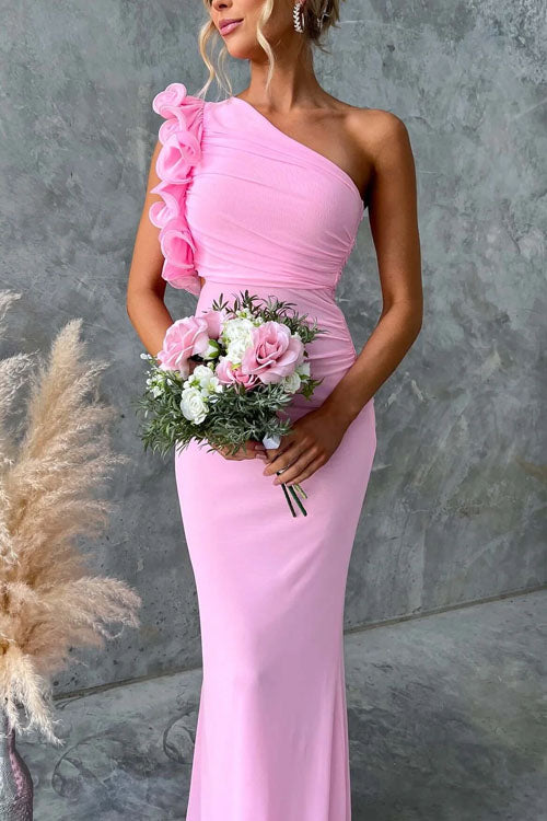 Rowangirl  Fashion One Shoulder Lace Dress