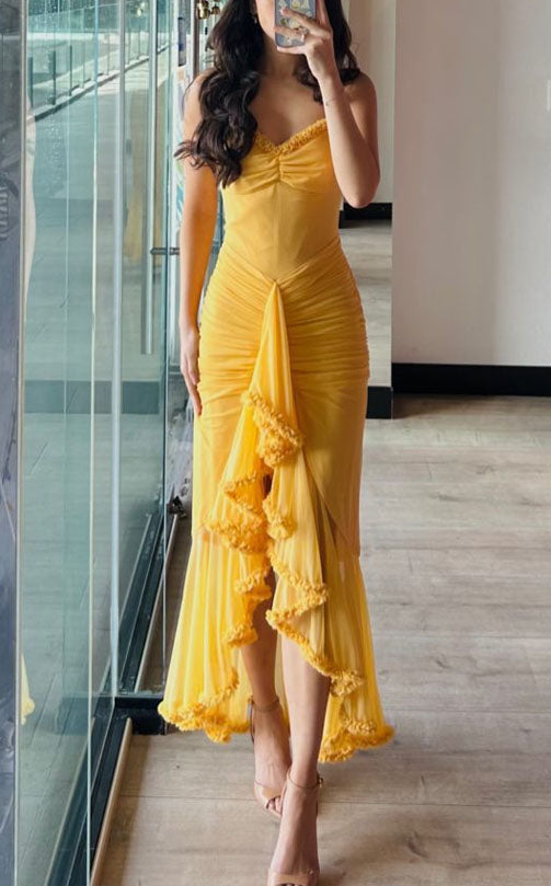 Rowangirl  Suspender Lace Long Dress