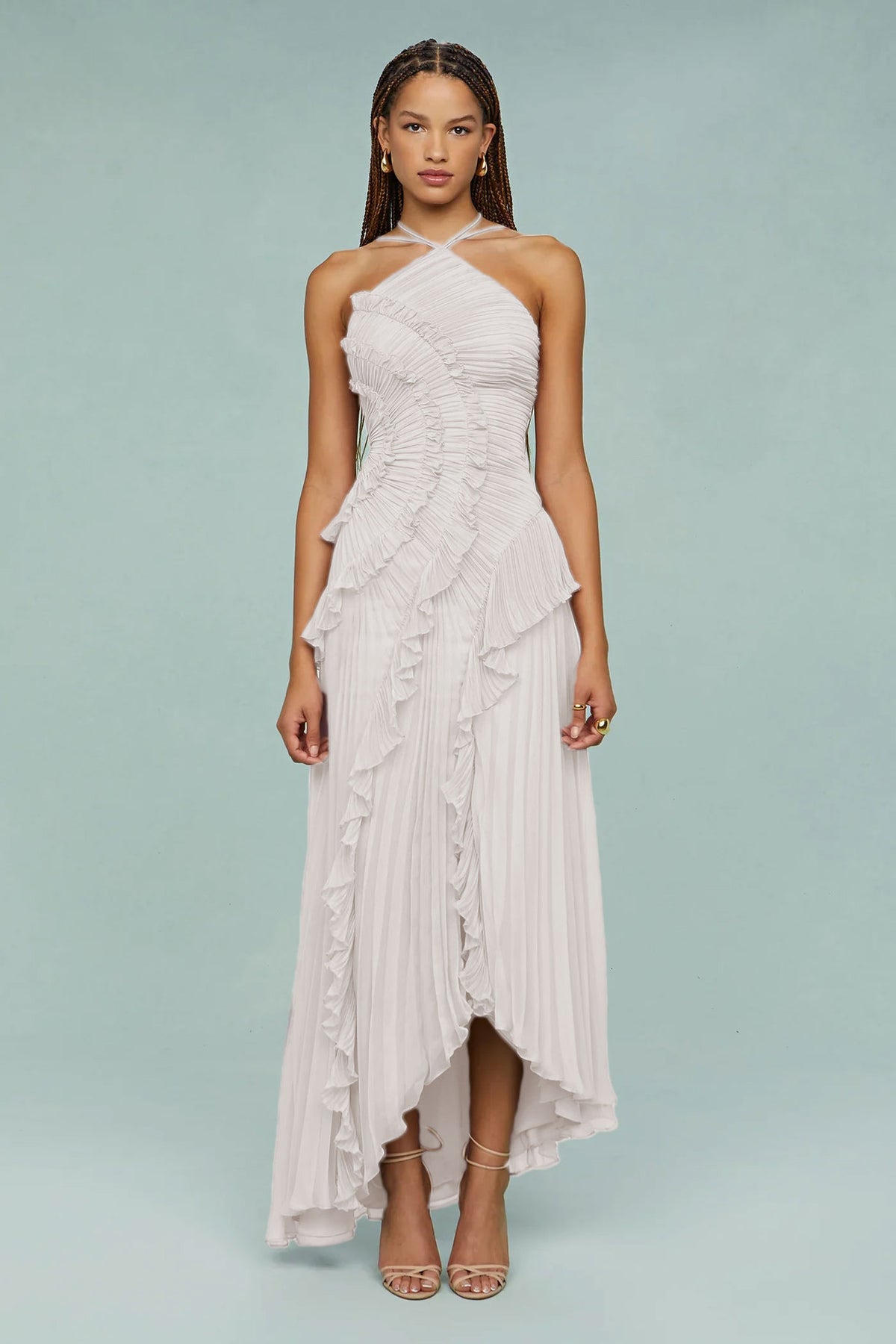 Rowangirl  Ruffled Pleated Dress