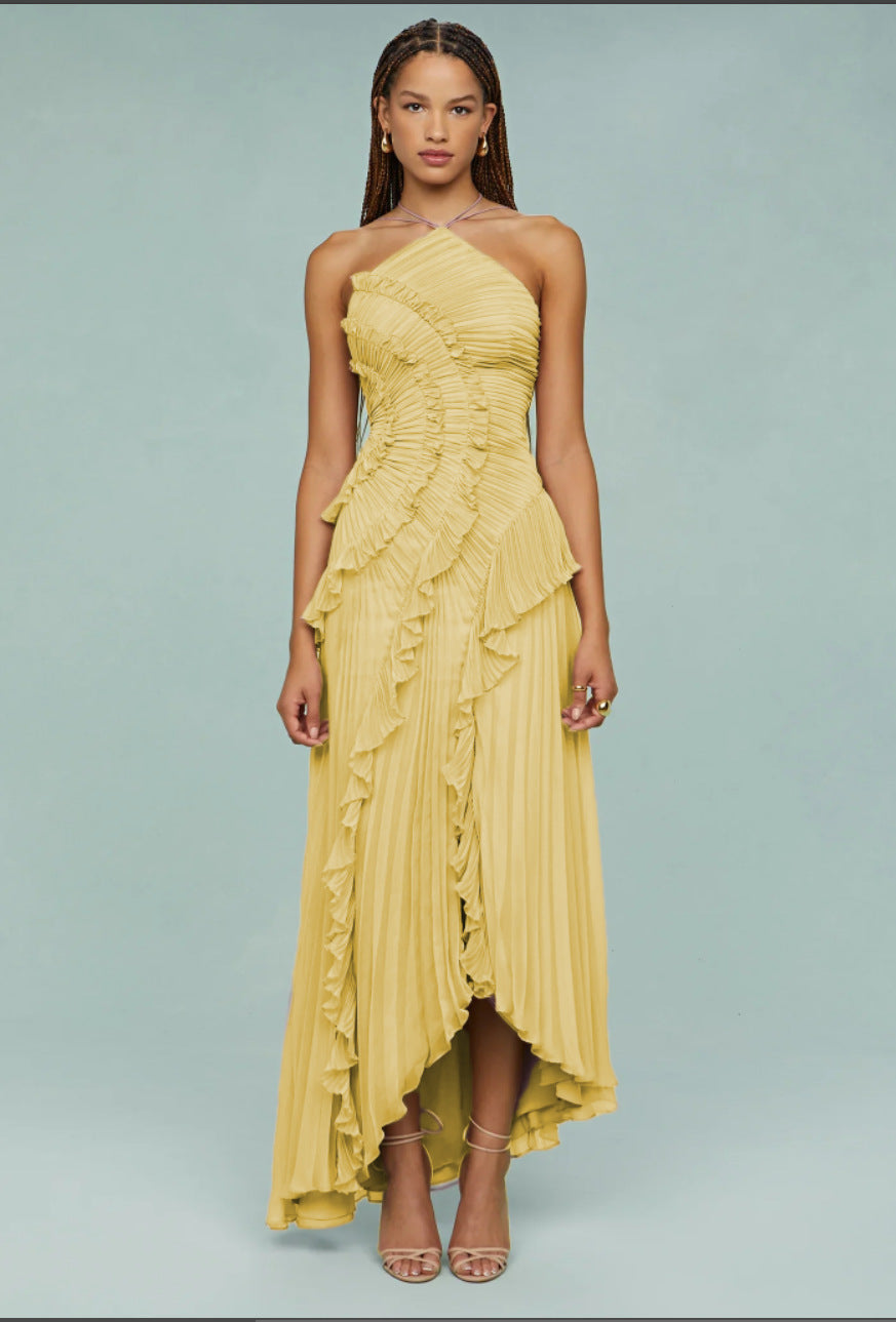 Rowangirl  Ruffled Pleated Dress