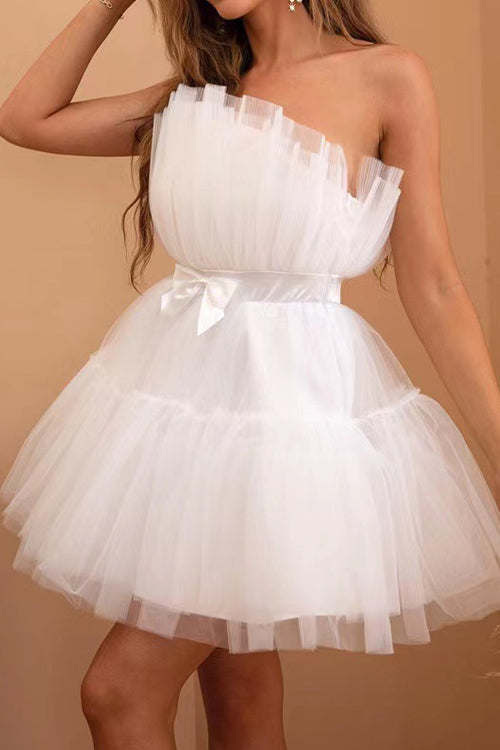 Rowangirl Chic Solid Off Shoulder Sleeveless Lace Up Dress