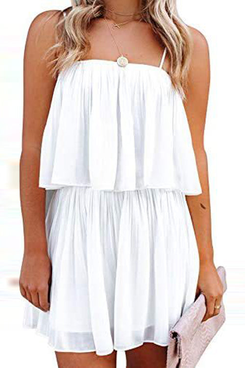 Rowangirl Fashion Strap Pleated Jumpsuit