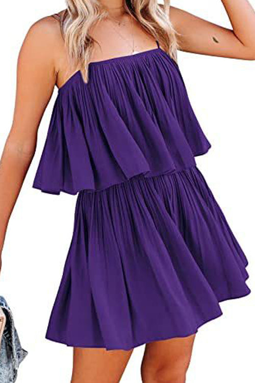 Rowangirl Fashion Strap Pleated Jumpsuit