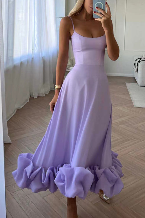 Rowangirl Chic Sling Large Three-Dimensional Flower Sleeveless Dress