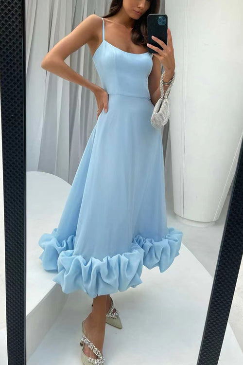 Rowangirl Chic Sling Large Three-Dimensional Flower Sleeveless Dress