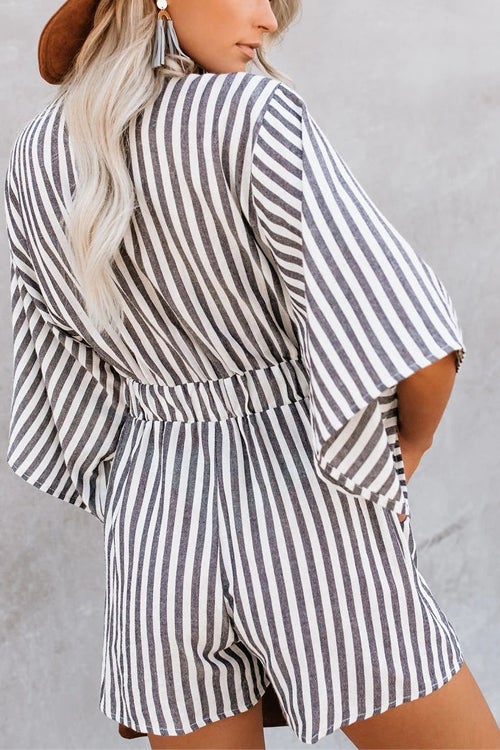 Rowangirl Georgia V Neck Lace Up Loose Holiday Romper