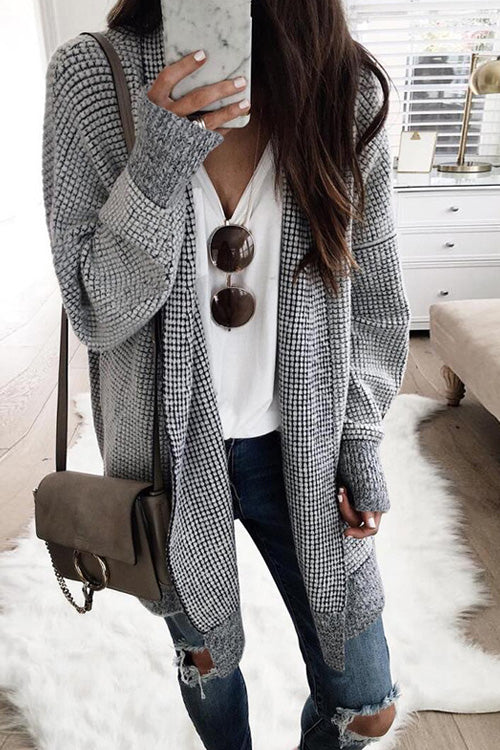 Rowangirl Autumn Winter Fashion Casual Loose Long Sleeve Cardigan