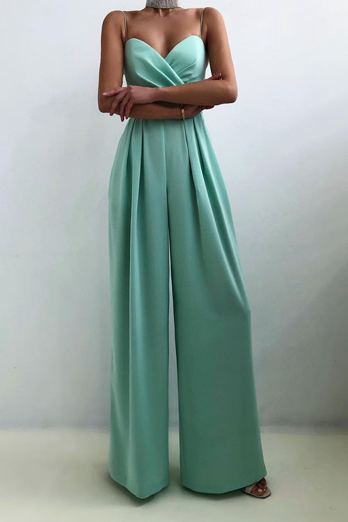 Rowangirl Chic Sexy Solid Sling Sleeveless Slim Jumpsuit
