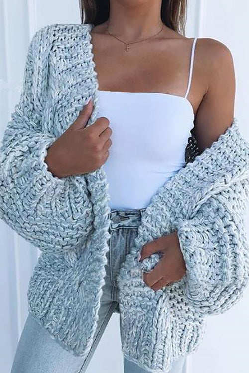 Rowangirl Fashion Chic Solid Long Sleeve Slim Cardigan
