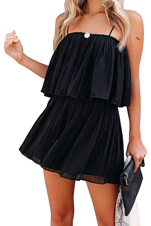 Rowangirl Fashion Strap Pleated Jumpsuit